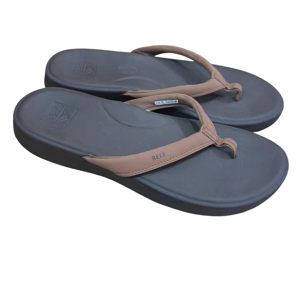 Reef Cushion Cloud Women 11 Brown Thong Sandals Flip Flop Comfort Beach Eco